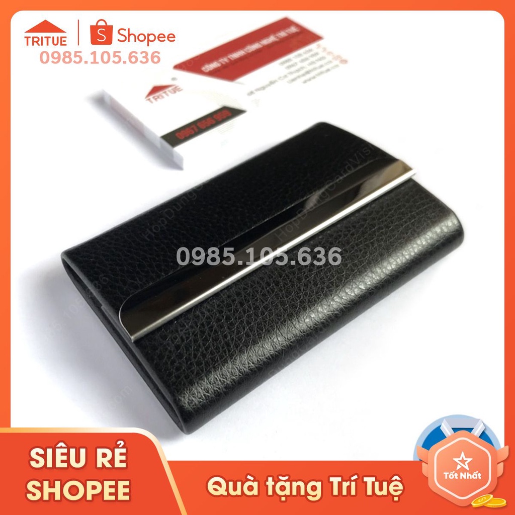 Bán ví đựng thẻ danh thiếp giá rẻ cho nam nữ sẵn 3 màu đỏ, nâu, đen