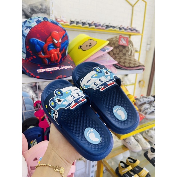 Dép Lê Quai Ngang Cho Bé In Hình Oto Rõ Nét, Sắc Xảo Ôm Chân Chống Trượt