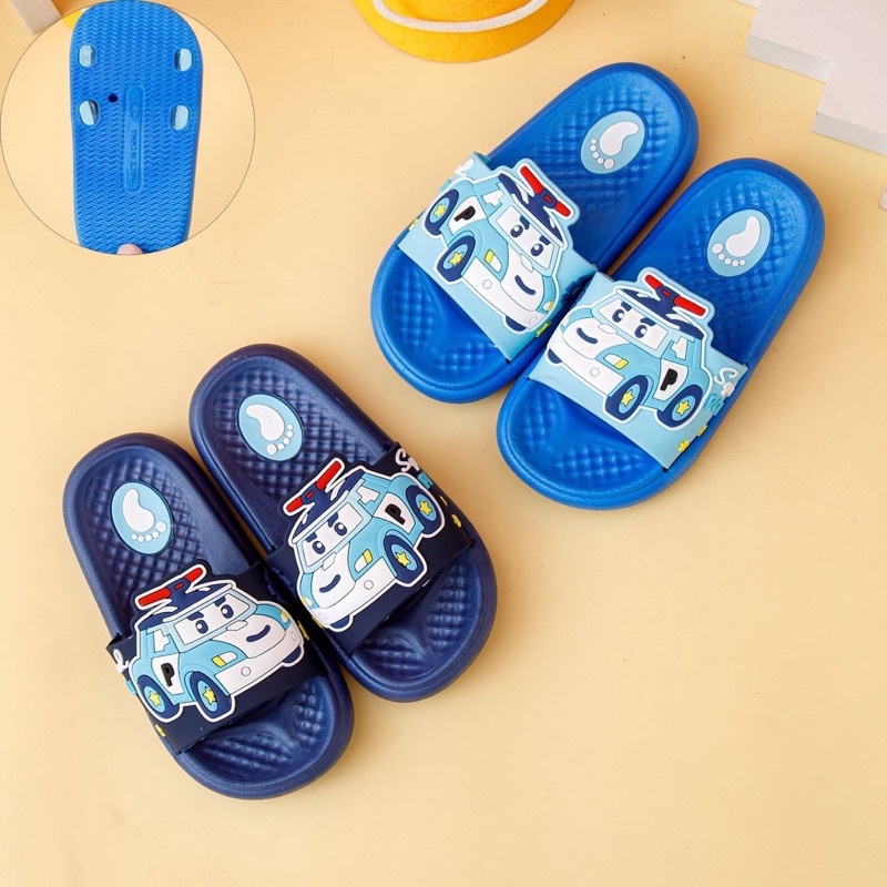 Dép Lê Quai Ngang Cho Bé In Hình Oto Rõ Nét, Sắc Xảo Ôm Chân Chống Trượt