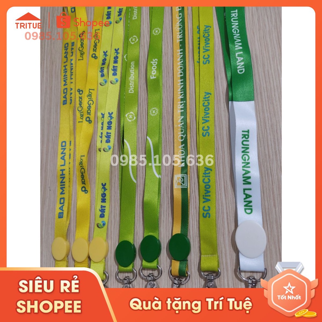 Dây đeo thẻ in ấn theo yêu cầu, nhận làm dây đeo thẻ nhân viên từ 10 chiếc