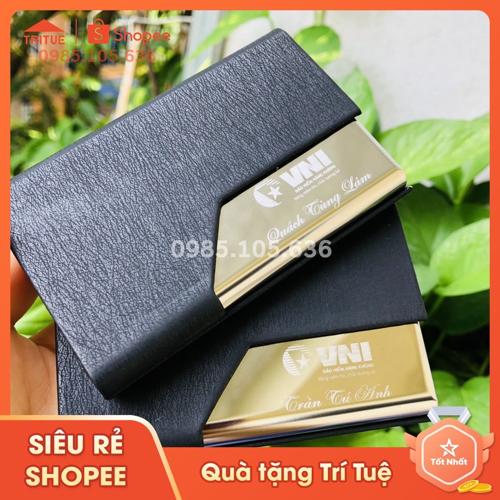 Hộp đựng danh thiếp khắc logo bảo hiểm hàng không, nhận khắc theo yêu cầu từ 1 chiếc