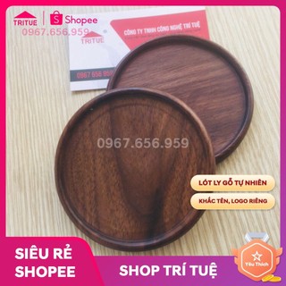 Cơ sở sản xuất đế lót ly gỗ, Miếng lót cốc bằng gỗ thịt {freeship Shopee}