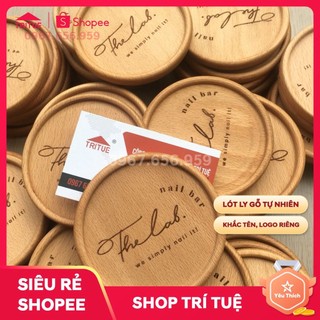 Xưởng gia công đế lót cốc bằng gỗ, Đặt đế lót ly gỗ tự nhiên đẹp và an toàn. FREESHIPSHOPEE