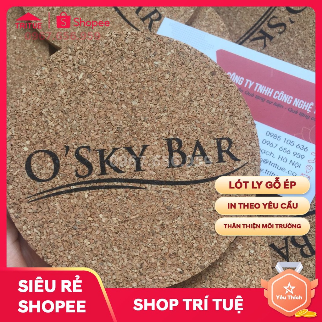 Đế Lót Ly Gỗ Ép - Quà Tặng Doanh Nghiệp Về Gỗ An Toàn {shopee}