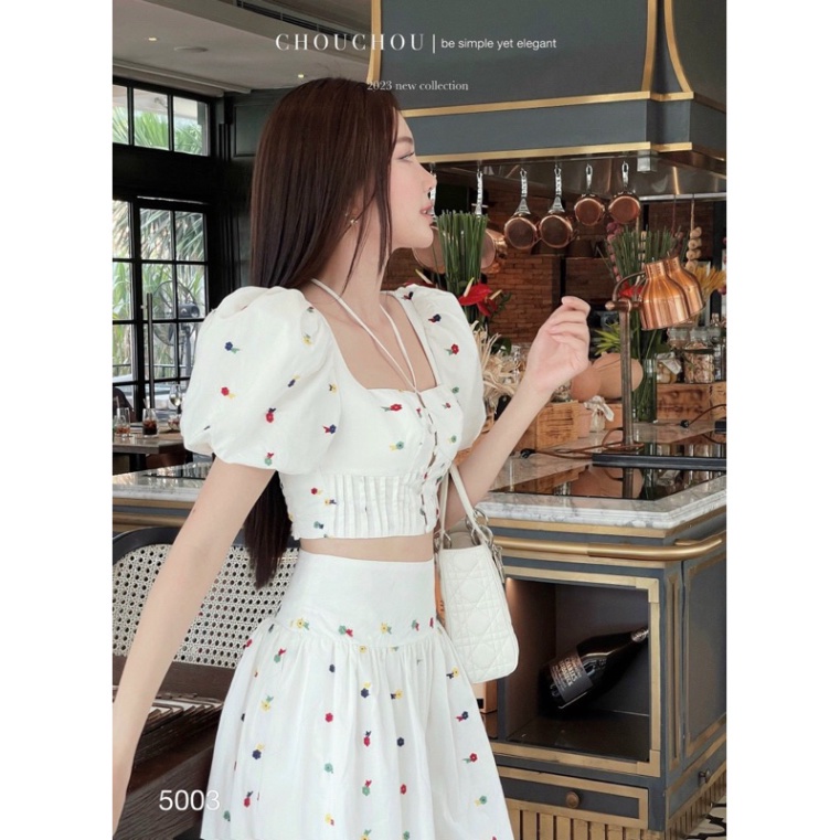 Sét Áo Yếm Hoa Nhí Kèm Chân Váy Xoè Maxi Du Lịch Hè 2023 GKT (HỎA TỐC) | BigBuy360 - bigbuy360.vn