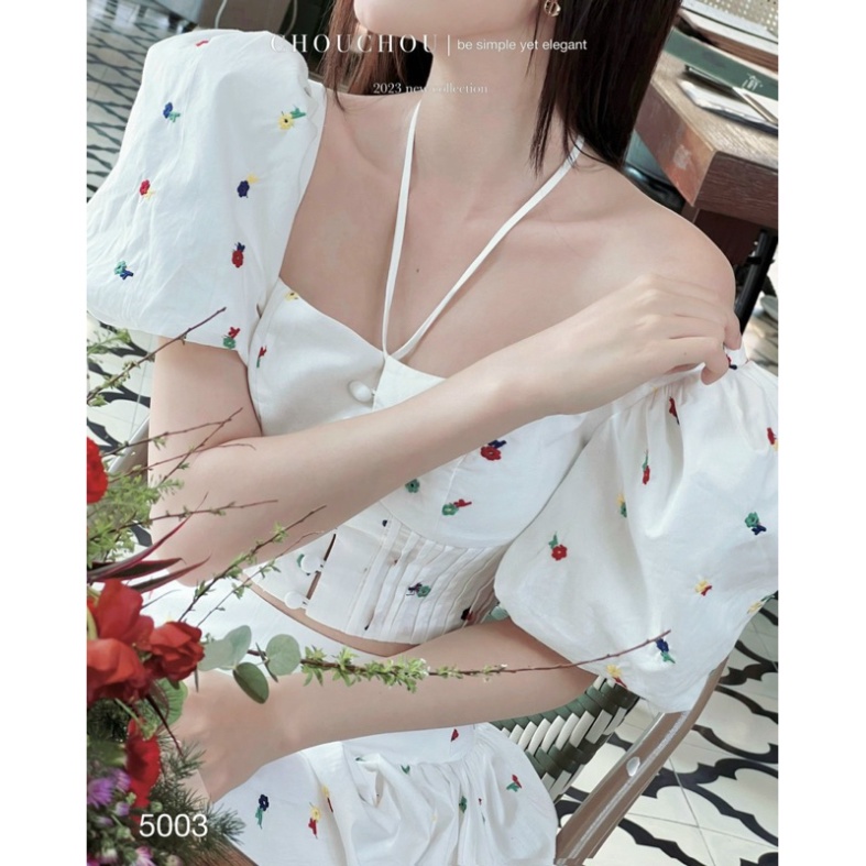 Sét Áo Yếm Hoa Nhí Kèm Chân Váy Xoè Maxi Du Lịch Hè 2023 GKT (HỎA TỐC) | BigBuy360 - bigbuy360.vn