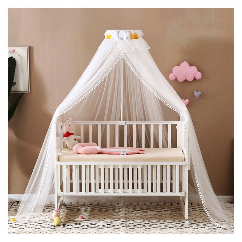 BIPO- Cũi Gỗ Cho Bé Size 105*60*90 , Giường Cho Bé Có Bộ Quây Cũi Đã Năng 6 Chế Độ, Gỗ Thông, Có Thanh Chắn Giờng
