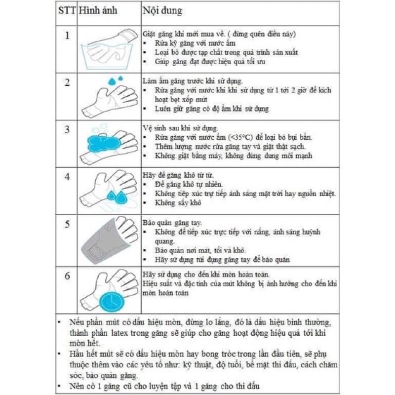 Găng Tay Thủ Môn GKVN 4 mùa