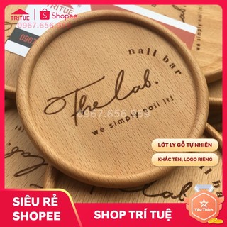 Đế lót ly gỗ tự nhiên kê cốc để bàn cho nhân viên văn phòng. {HOTROHOAN300XUDELOTLY}-SHOPEE.