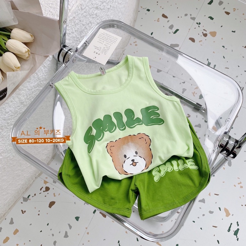 bộ ba lỗ mặc hè cho bé
