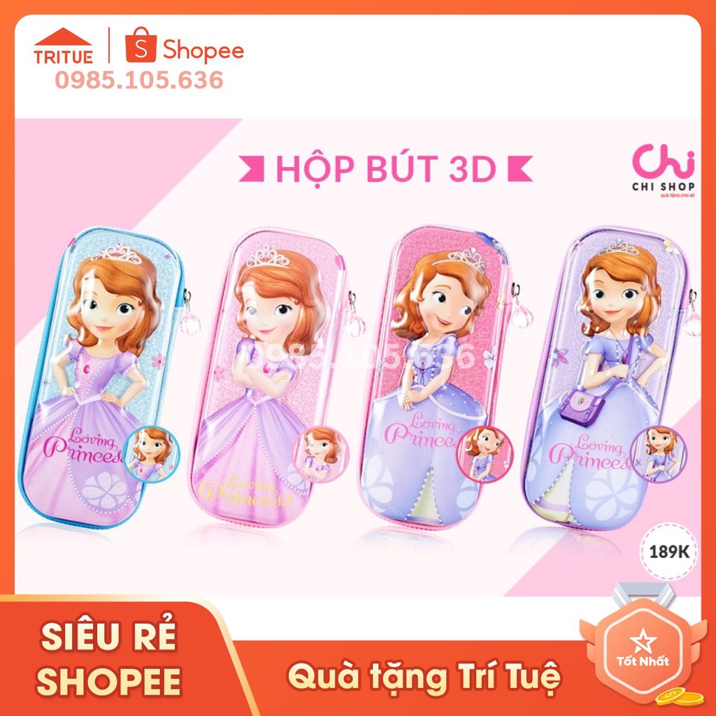 Hộp đựng bút Sofia hình nổi 3D đẹp