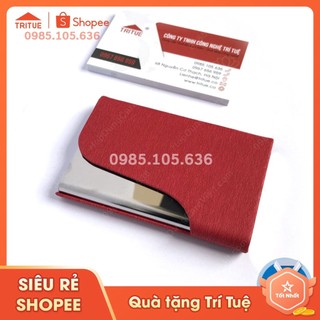 {Rẻ nhất shopee} Hộp name card giả gia PU cao cấp, Cardvisit tặng đối tác