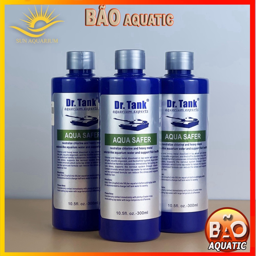 DR.Tank AQUA SAFER loại bỏ clo và ổn định PH cho bể thủy sinh