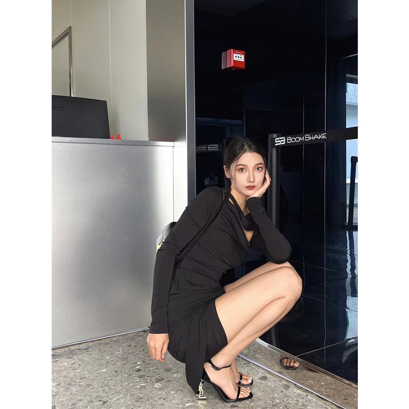 Giày Cao Gót Da Mềm Đế Bằng Hở Ngón Thời Trang Pháp 2023 Cho Nữ