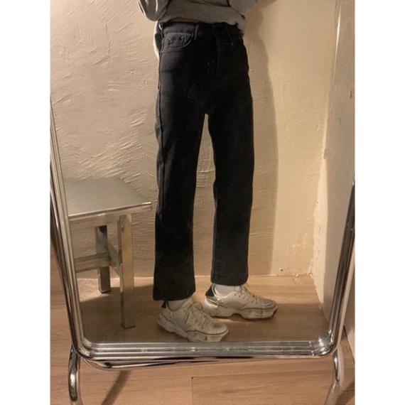 VIP HOT Quần jean ống đứng cạp cao gấu bản to chất co dãn CC đc | BigBuy360 - bigbuy360.vn