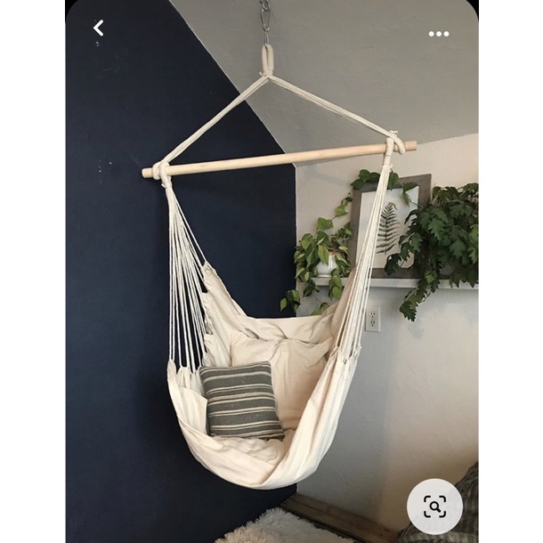 Võng lười vải Cavas treo khung hoặc treo trần nhà dùng để thư giản, trang trí nội thất, sân vườn