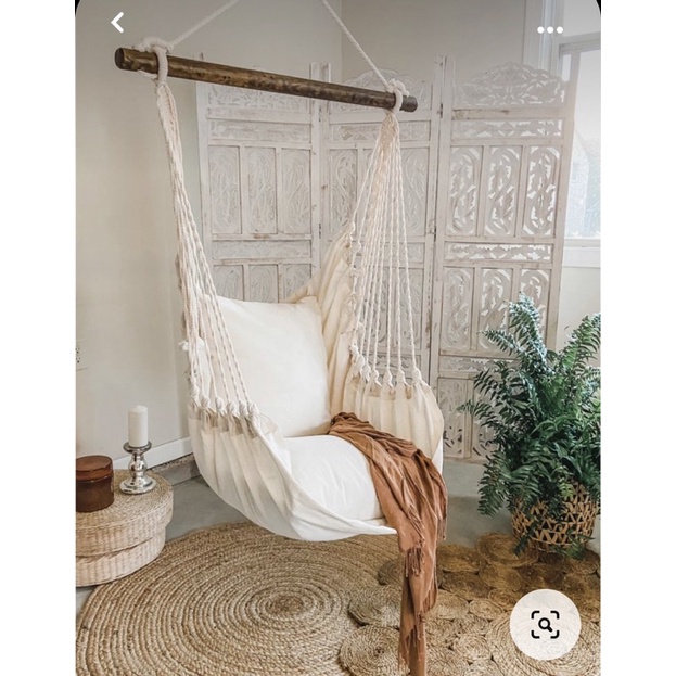 Võng lười vải Cavas treo khung hoặc treo trần nhà dùng để thư giản, trang trí nội thất, sân vườn