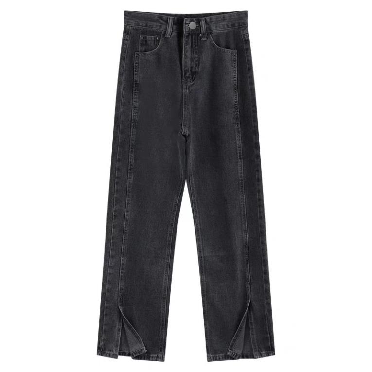 VIP HOT Quần jeans xẻ ống xám khói CC đc | BigBuy360 - bigbuy360.vn