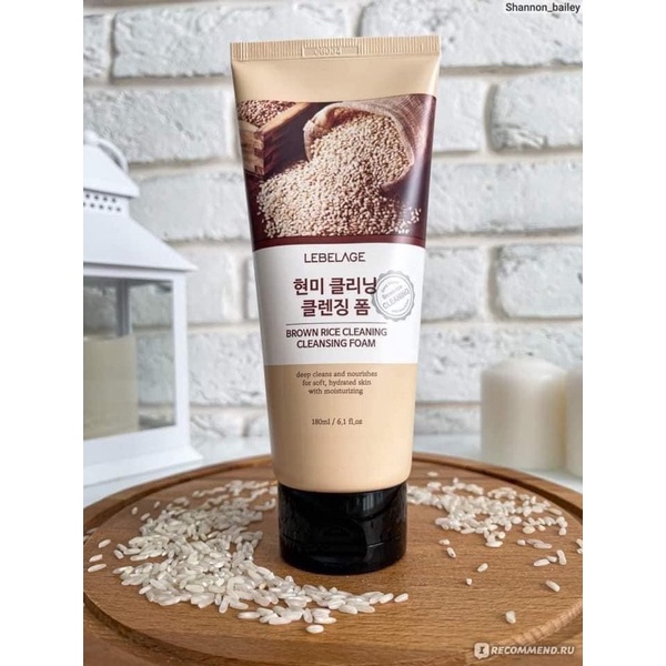 SỮA RỬA MẶT GẠO LỨT BROWN RICE CLEANING CLEANSING FOAM LEBELAGE