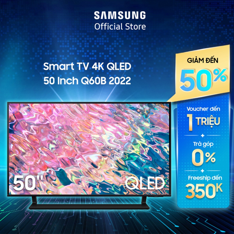 Smart TV Samsung 50 Inch 4K QLED QA50Q60BAKXXV 2022 - Miễn phí lắp đặt