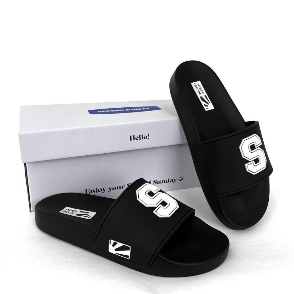 Dép Nam Nữ Unisex Quai Ngang Slipper siêu bền , dép cao cấp chữ S, full
