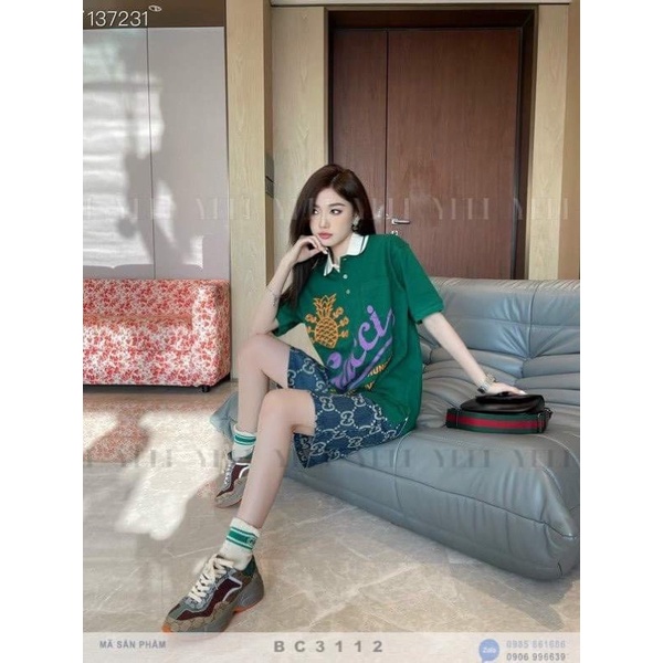 Áo polo guccii dứa sc
