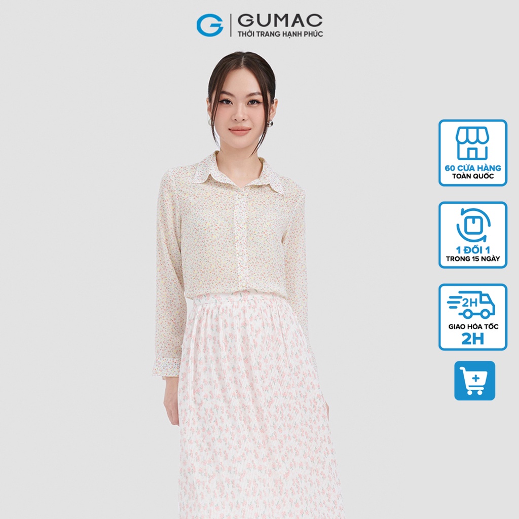 Áo sơ mi tay dài thời trang GUMAC AC10077