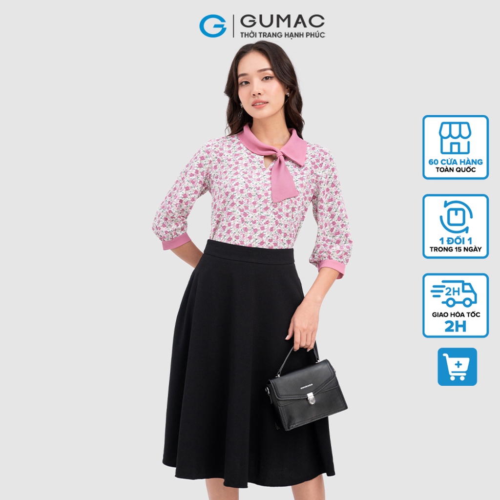 Chân váy xòe cơ bản thời trang GUMAC LV1004