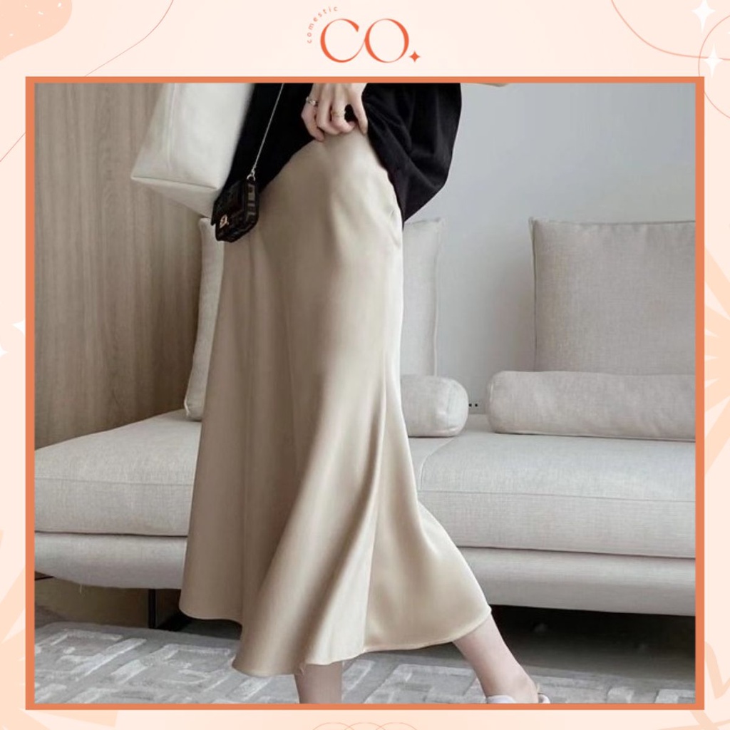 Chân Váy Lụa Midi Cao Cấp Mẫu Đơn Giản_V4
