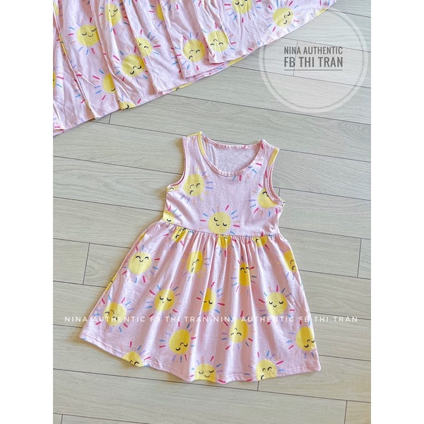 Váy cho bé gái Geo Uk Auth cotton mềm mát