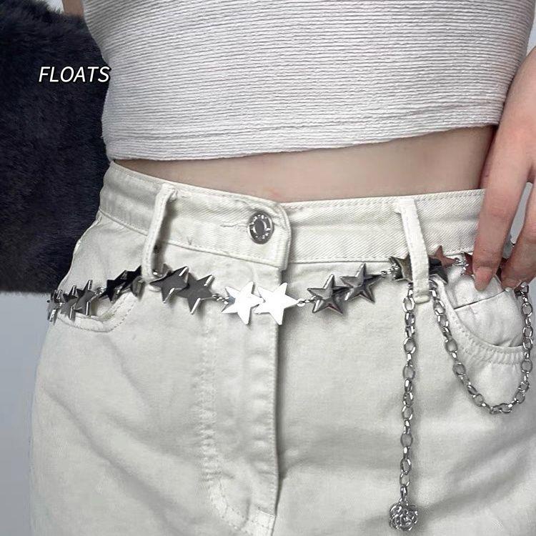 Lonslan ACC Dây Xích Thắt Lưng Phối Chuỗi Hình Ngôi Sao Kết Hợp Hàng Hóa Hợp Thời