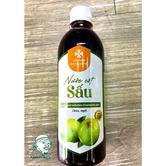 Nước Cốt Sấu Hồng Lam chua ngọt chai 500ml
