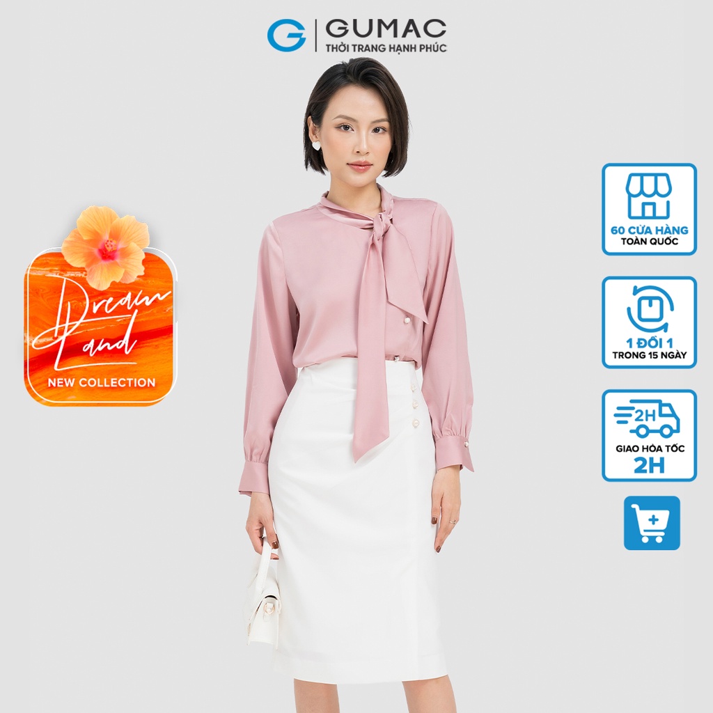 Váy suông xếp ly GUMAC VD04006