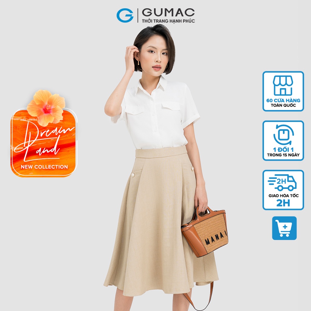 Chân váy xòe túi kiểu GUMAC LVD0404