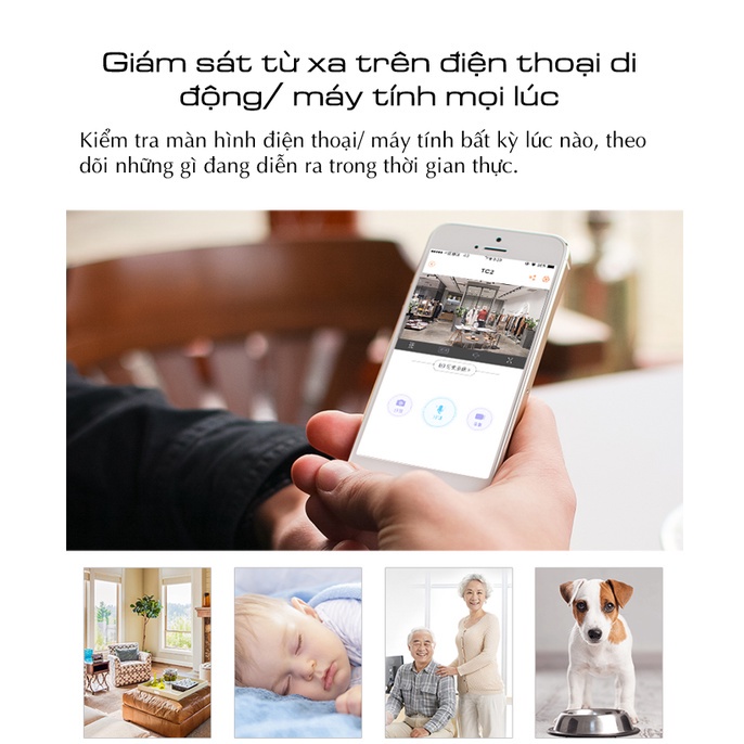 Camera Wifi IMOU CUE 2 C22EP Full HD 1080P trong nhà góc rộng đế nam châm đàm thoại hai chiều còi báo hú - TECHOME