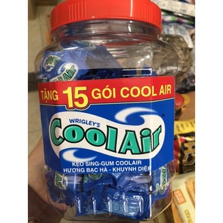 Kẹo gum cool air hũ mới 165 viên vị bạc hà khuynh diệp