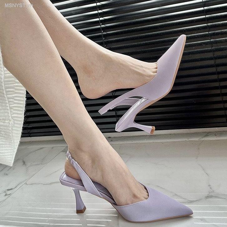 Sandal Cao Gót Mũi Nhọn Thiết Kế Mới Thời Trang Mùa Hè 2023 Dành Cho Nữ