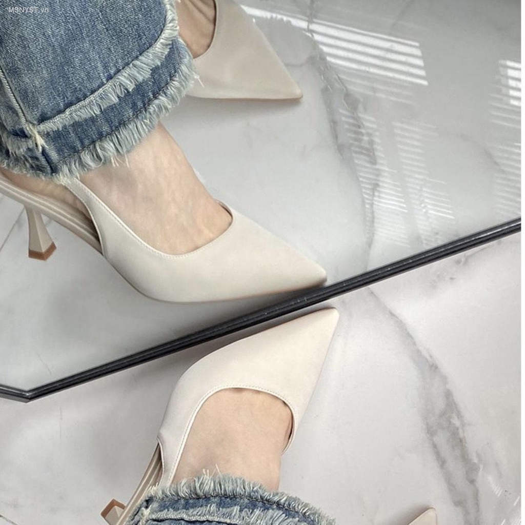 Sandal Cao Gót Mũi Nhọn Thiết Kế Mới Thời Trang Mùa Hè 2023 Dành Cho Nữ