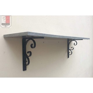 Ke sắt mỹ thuật đỡ giá kệ, ke trang trí, ke đỡ giá sách gắn tường 1 chiếc K02 + Kèm vít nở đầy đủ