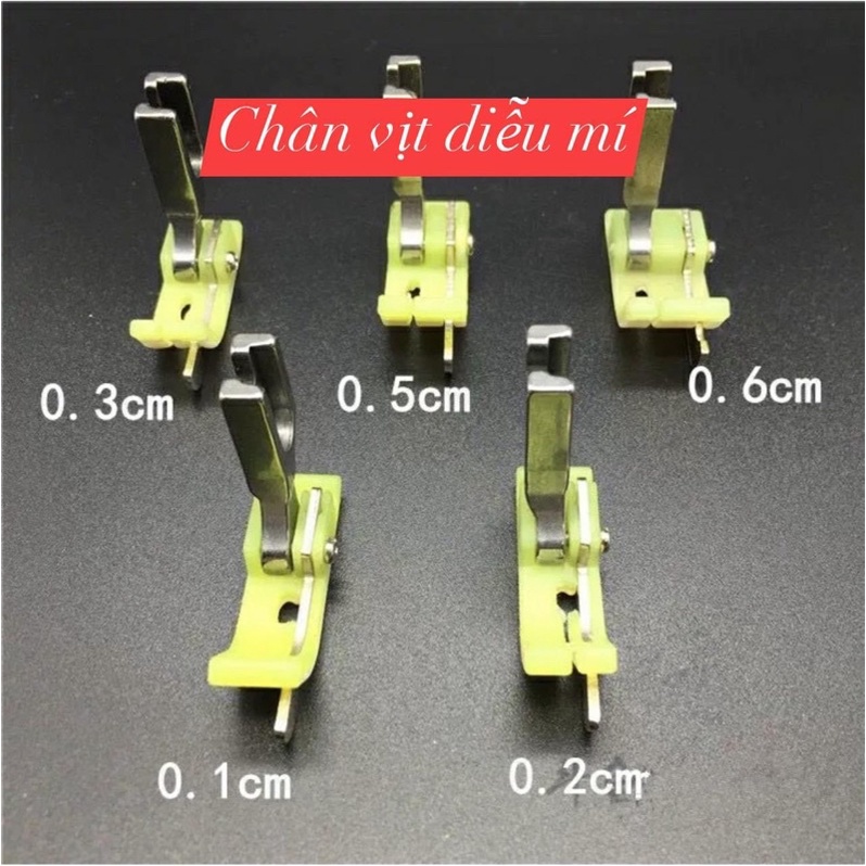 Chân vịt diễu nhựa 2 da dùng máy công nghiệp 1 kim