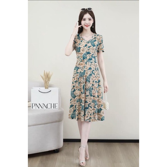 Váy đầm trung niên nữ sang trọng, cao cấp - Váy đẹp cho mẹ mặc thường ngày, đi chơi, đi tiệc