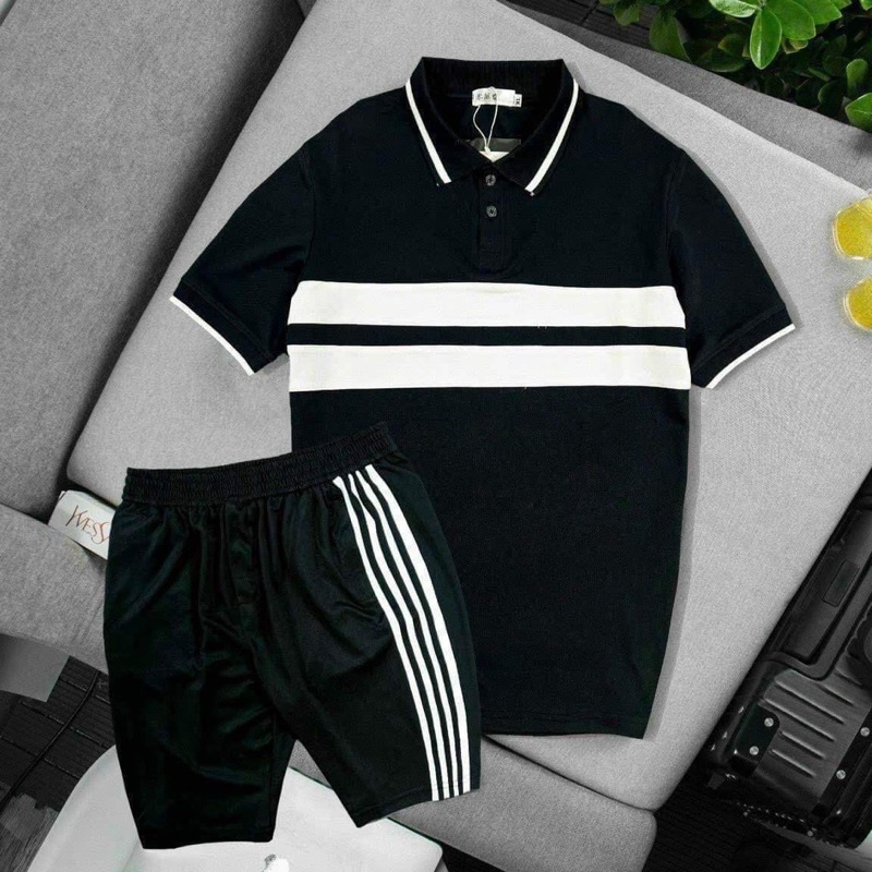 Bộ nam Bộ quần áo polo nam chất vải mềm mịn co giãn thoáng mát,bộ quần áo thể thao nam