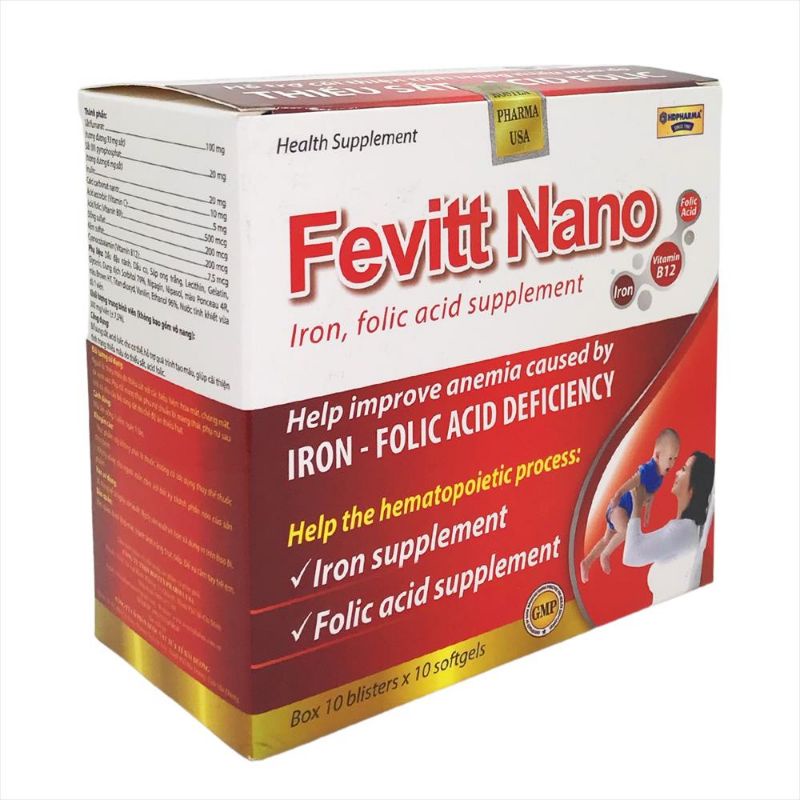 ( bổ máu, bổ sắt) Fevitt Nano h100v