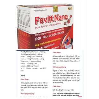( bổ máu, bổ sắt) Fevitt Nano h100v