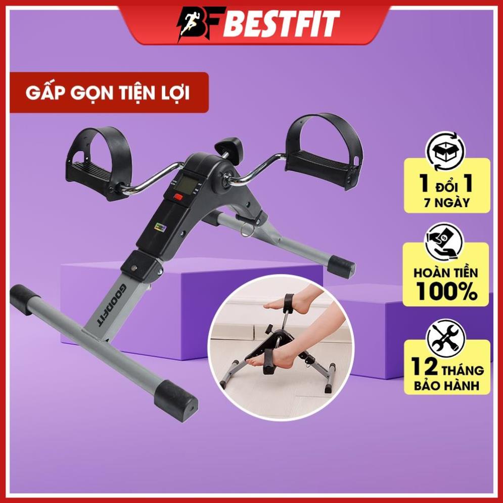 Xe đạp thể thao gấp gọn mini BestFit tùy chỉnh độ nặng, tập luyện thể dục tại nhà GF002MB