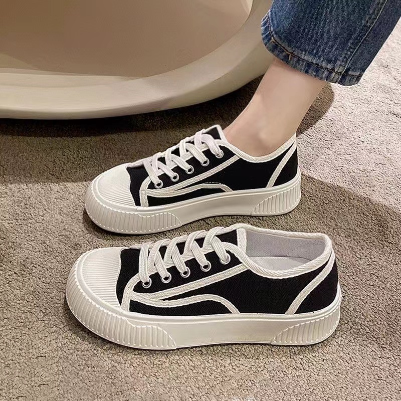 Giày Thể Thao Da Đế Dày Thời Trang Mùa Xuân 2023 Cho Nữ