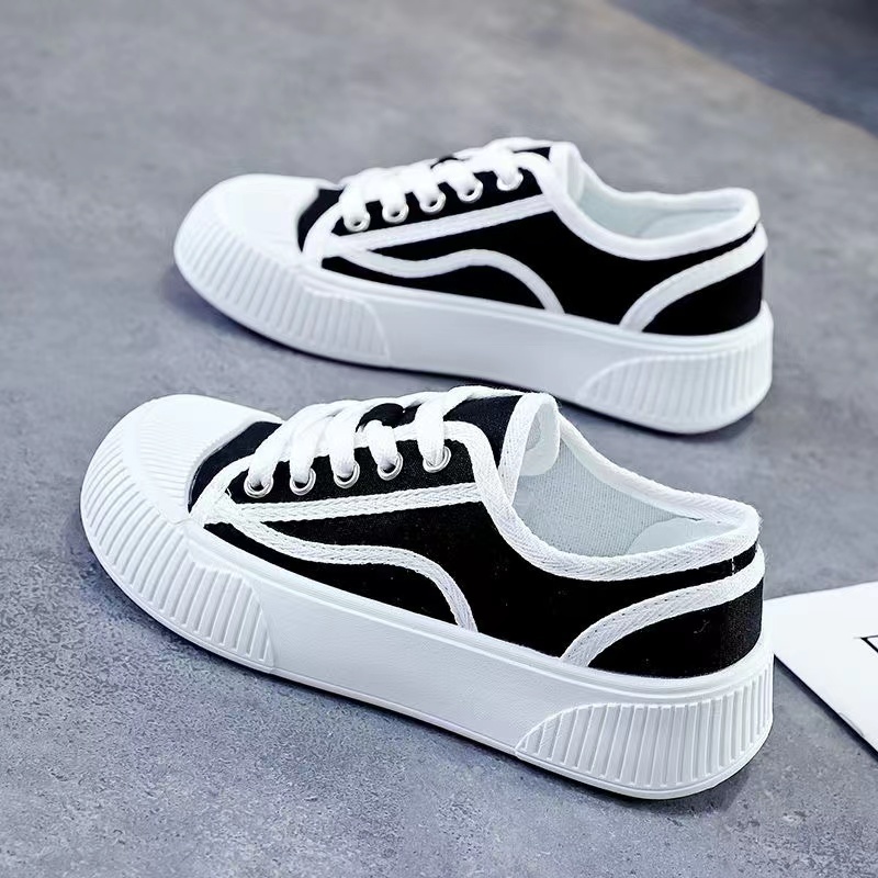 Giày Thể Thao Da Đế Dày Thời Trang Mùa Xuân 2023 Cho Nữ