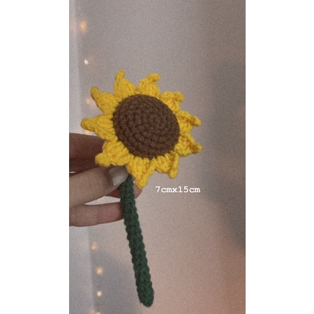 Hoa hướng dương mini cài xe handmade