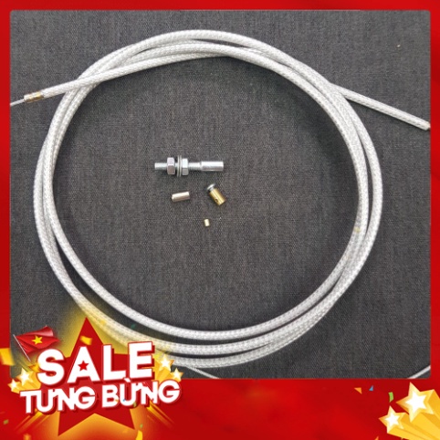 (SALE) ( MÀU XÁM BẠC ) DÂY GA THÁI DÀI 2M SỬ DỤNG ĐƯỢC HẦU HẾT CÁC LOẠI CÙM TĂNG TỐC + TẶNG KÈM BỘ ỐC SIẾT CÁP - TTShop