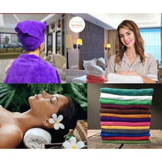 Combo 4 khăn Spa 1 khăn 90x190cm 1 tắm 70x140cm 1 khăn gội đầu 35x75cm và 1 băng đô